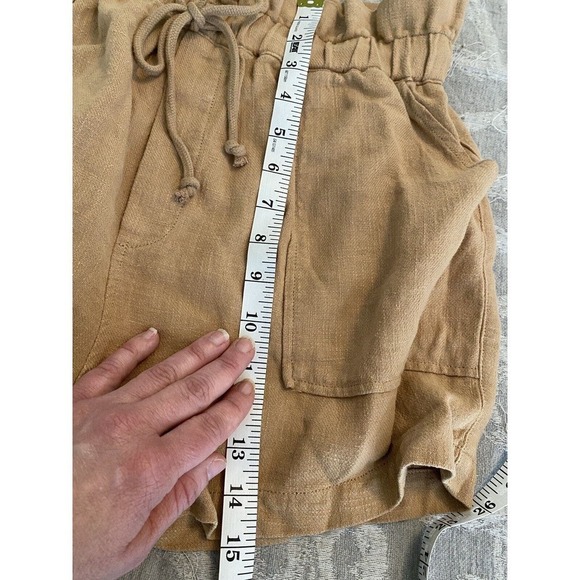 Blank NYC Paper bag Tan High Waist Shorts NWT Size Large - Picture 8 of 8